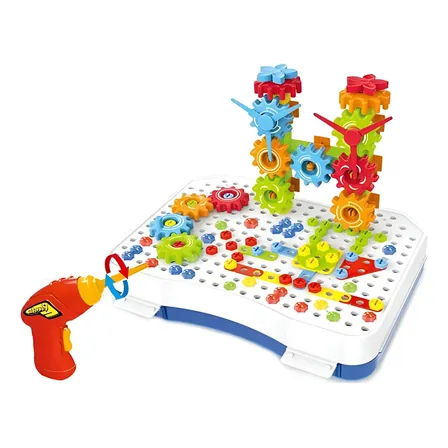 Bloco De Montar Infantil Maleta Puzzle Magic Plate 151 Pçs 151