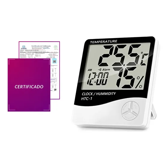 Termohigrômetro Ambiente C/ Certificado Calibração
