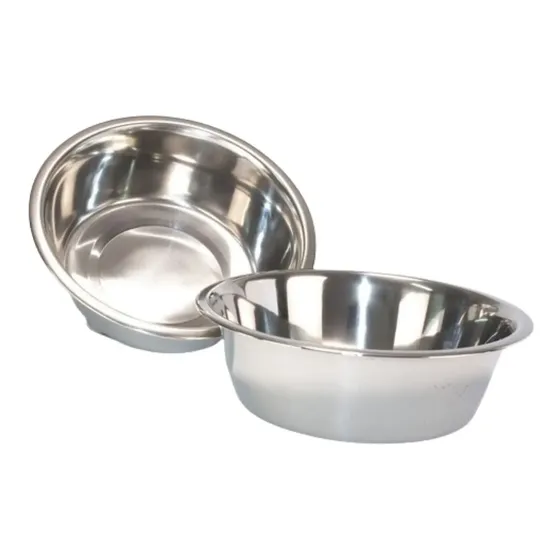 Kit 2 Tigelas Comedouro Inox 950 Ml Chalesco