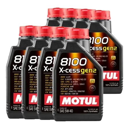 8 Litros Óleo 5w40 Motul 8100 X-cess Gen2 502 00 / 505 00