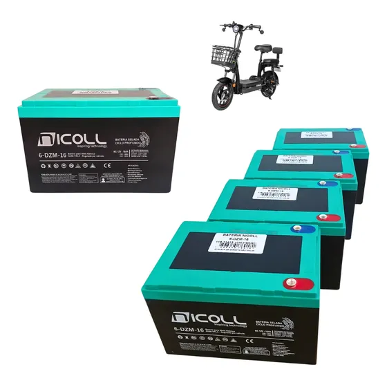 Bateria Nicoll 12v 16ah Alta Performance Para Bike Elétrica