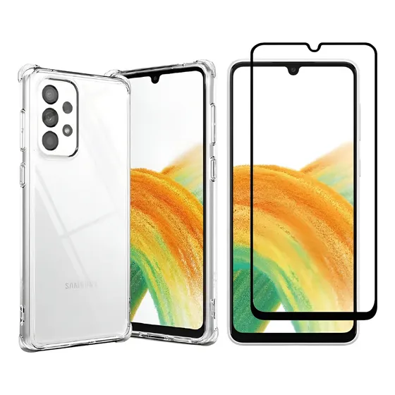 Capa Anti Impacto Para Galaxy A33 + Película De Vidro 3d