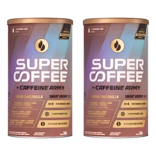 Kit 2x Supercoffee 3.0 Caffeine Army Super Coffee Novo 380g