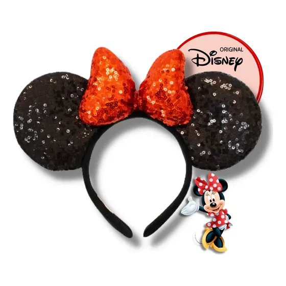 Arco Minnie Tiara Disney Original Laço Festa Envio Rápido