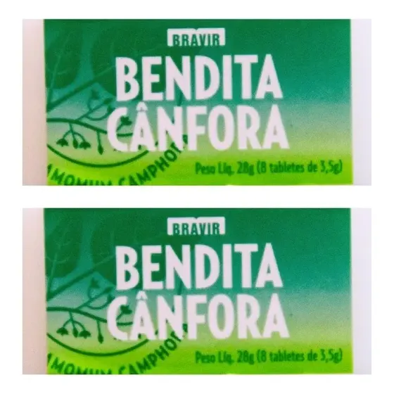 Bendita Cânfora Tablete Estojo 28g Kit C/ 2 Un