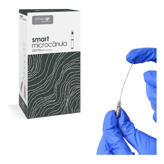 Cânula Smart Microcânula 22g X 70mm 10 Unidades Smart Gr