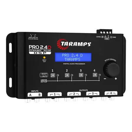 Processador 2.4 Pro Equalizador Crossover Dynamic Taramps