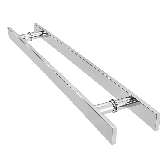 Puxador Inox 120x100 Barra Chata Moderno P/ Portas