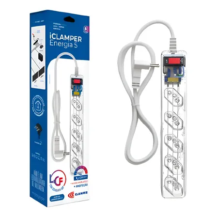 Filtro De Linha Dps Clamper 5 Tomadas 1m Transparente 021516