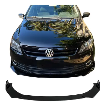 Front Lip Spoiler Dianteiro Universal 4 Pçs Estilo Br Fronta Preto