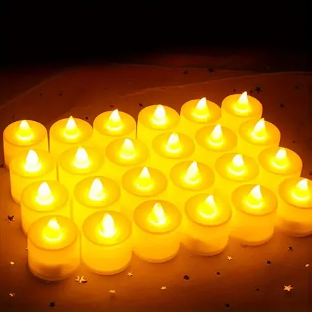 50 Pcs Mini Vela Led Eletrônica Chama Viva Decoração