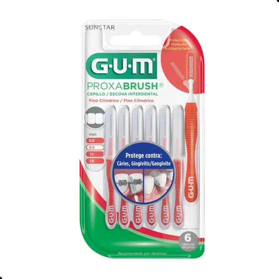 Escova Interdental Proxabrush Gum 0.8mm C/ 6un - Fino