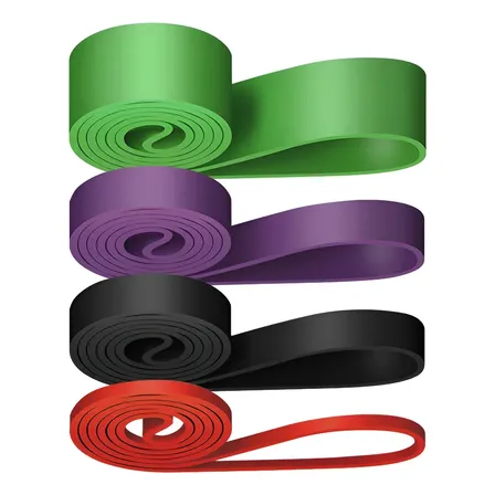 Kit 4 Pilates Super Bands Elastico-treino Musculaçao Faixa Preto