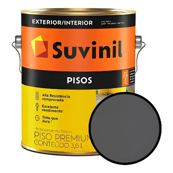 Tinta Acrílica Suvinil Premium Para Piso 3,6l Cores Basicas