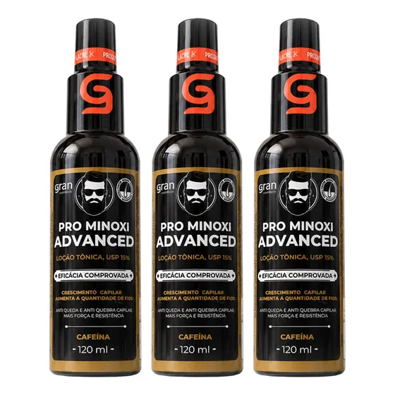 Kit Pro Minoxi Faz Crescer Barba E Cabelo Original 120ml