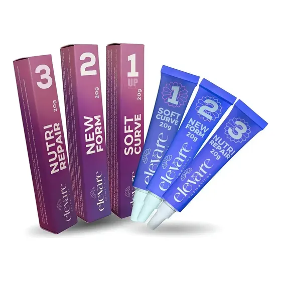 Passo 1 + 2 + 3 Lash Lifting E Brow Lamination Elevare 20g