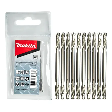 Kit C/ 10 Brocas Finas 3mm Para Metal Makita B-26668 Aço Hss