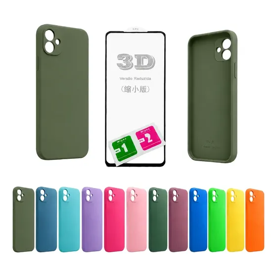 Kit Película 3d + Capa Silicone Veludo P/ Galaxy A07 4g