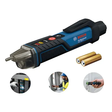 Detector Tensão Bosch C/ Alerta Sonoro Luminoso Gvd 100017 Azul