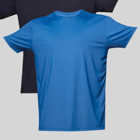 Kit 2 Camisetas Básicas Manga Curta Masculina Mash Pt00/az03 Liso M