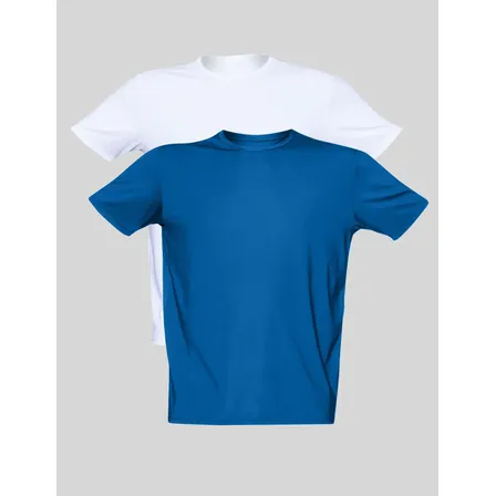 Kit 2 Camisetas Básicas Manga Curta Masculina Mash Br00/az03 Liso Gg
