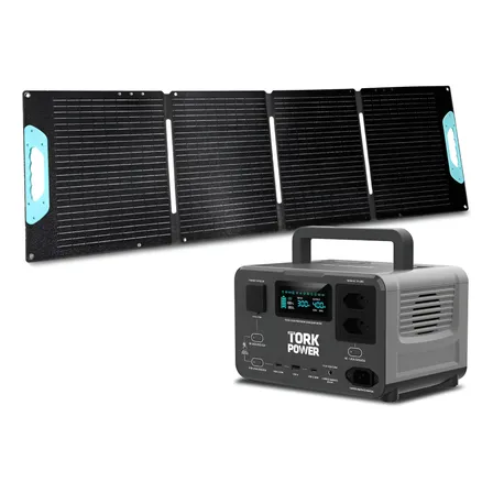 Kit Estação Energia Tork 400w Até600w 220v Painel Solar 100w Cinza Power Station
