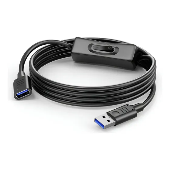 Com Interruptor Cabo De Extensão Usb3.0 Macho X Fêmea 1,5m
