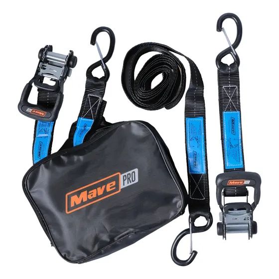 Kit 2 Catraca Náutica 1500kg 40mm 3m Mave Com Mosquetão