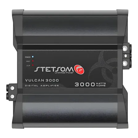 Módulo Stetsom Vulcan 3000 4 Ohms Amplificador Mono Full Ran Preto