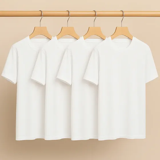 Kit 4 Camiseta Masculina Básica 100% Algodão Lisa