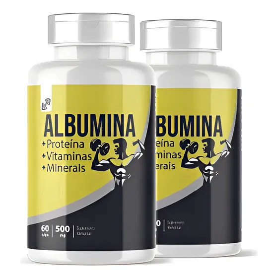 Suplemento Albumina 500mg 120 Cápsulas Ryco