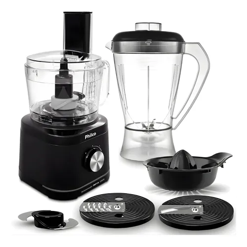 Multiprocessador 5 Em 1 1000w Philco Turbo Com Espremedor Preto 220v