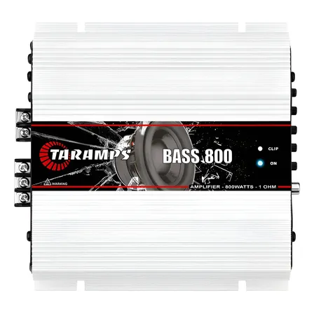 Módulo Taramps Bass 800w Rms 1 Ohm Amplificador 1 Canal Branco