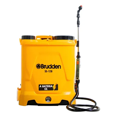 Pulverizador Elétrico Costal Brudden Bateria Ss-12b 12litros Amarelo