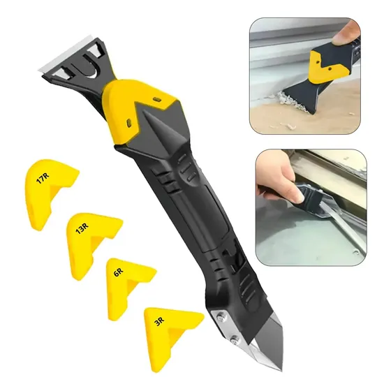 Espátula Rejunte Raspador Calafetagem Silicone 3 Em 1