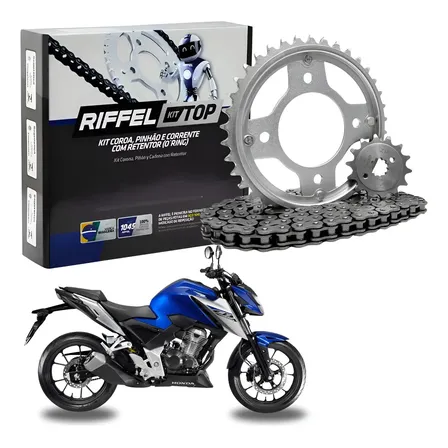 Kit Relação Riffel C/ Retentor Cb 300f Twister 2023 A 2026 Prateado