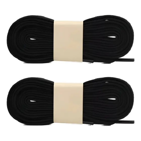 2 Pares Cadarço Achatado 110cm Para Tênis Preto