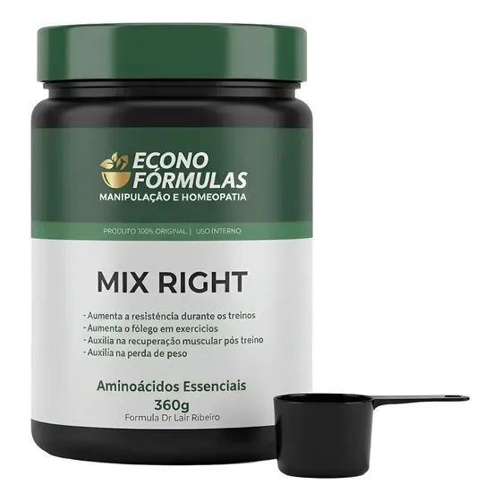 Mix Right 360g Aminoácidos Pós-treino Econo Fórmulas