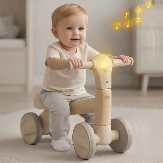 Bicicleta De Equilibro Sem Pedal Andador Infantil Som E Luz