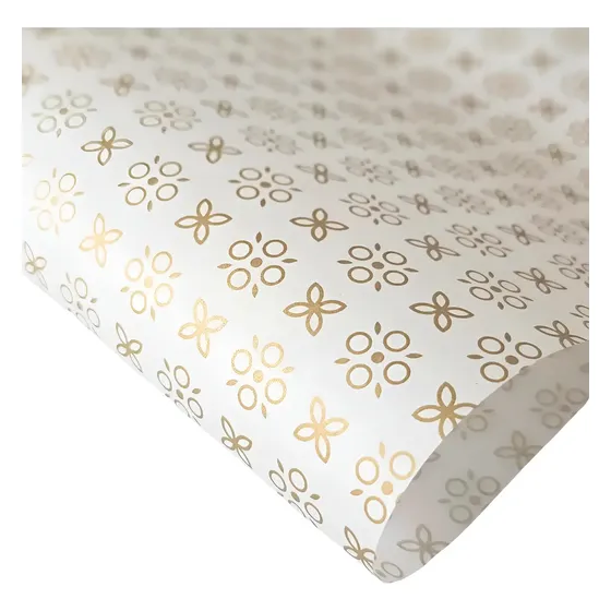 Papel Antigordura Alimentos 32x22 500 Unidades Dourado
