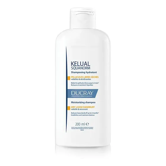 Ducray Shampoo Anticaspa Kelual Squanorm Cabelos Secos 200ml
