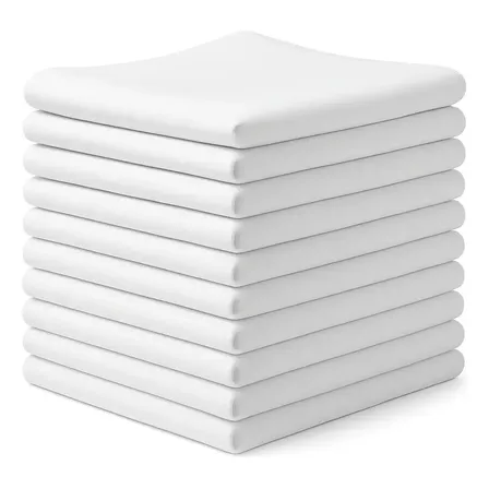 Kit 10 Lençol Super King Sem Elástico 400 Fios Para Hotel