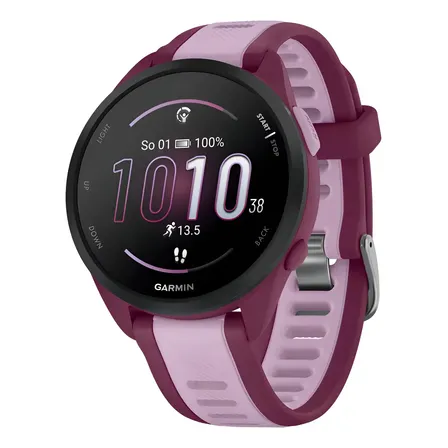 Relógio Garmin Forerunner 165 Music Cereja/lilás Lilás Granada/roxo Preto