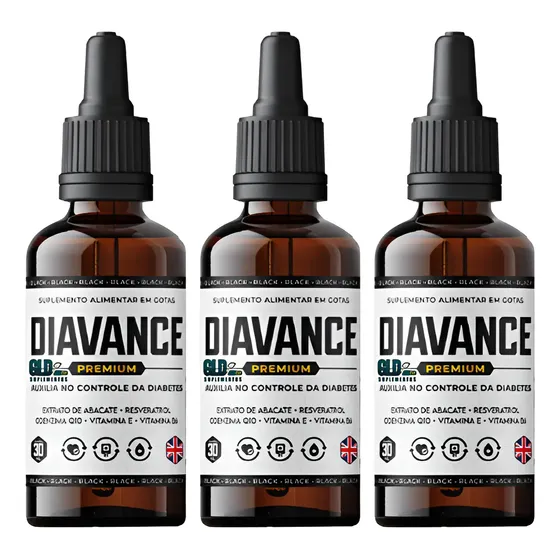 3x Frascos Diavanci Premium - Vitaminas 30ml Conta-gotas