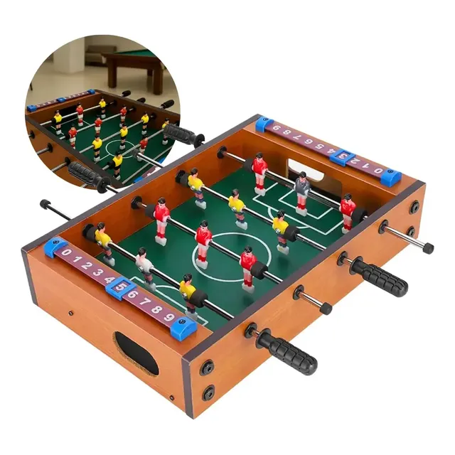 Brinquedo Infantil Mini Mesa De Pebolim Em Madeira