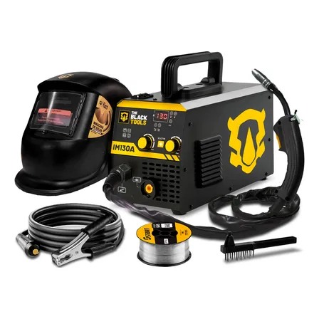 Máquina De Solda Mig Sem Gás 130a 220v + Mascara E Arame 1kg Preto 220v