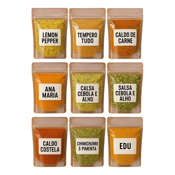 Kit 30 Temperos E Condimentos 30g Cada | Mix De Sabores
