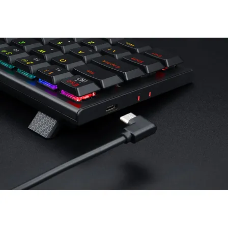 Teclado Redragon Gamer Led Rgb Outemu Blue Abnt 2 Preto Português Abnt2