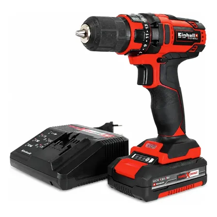 Parafusadeira E Furadeira Multiuso Einhell Com Bateria 18v Preta / Vermelha 18v 60hz