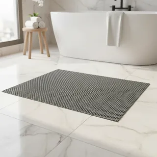 Tapete Antiderrapante 1,20 X 0,70 Box Todos Ambientes Cinza